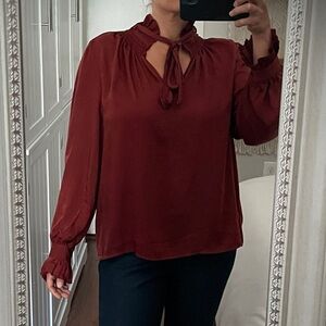 New Banana Republic Rust Red Blouse